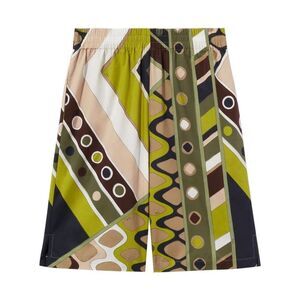 EMILIO PUCCI Geometric Print Silk Scarf Pants Men KHAKIMUSCHIO